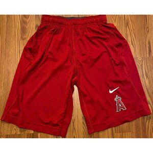 Nike Elite Los Angeles Angels Dri-Fit Athletic Red Mens S Shorts Outdoors Active